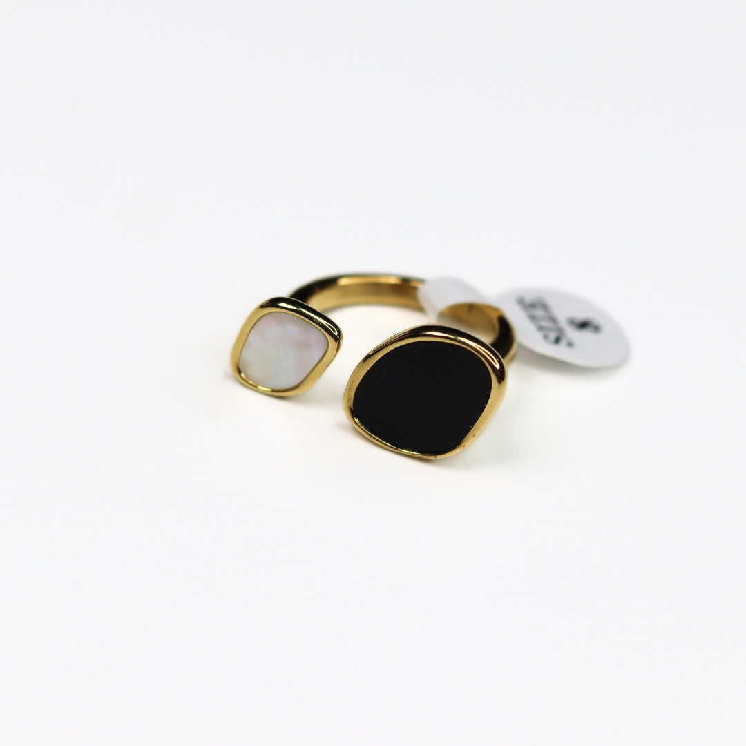 Midnight Pearl Duo Ring