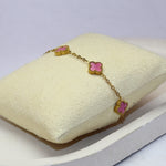 Mini Pink Clover Bracelet - Adorn-iq