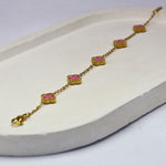 Mini Pink Clover Bracelet - Adorn-iq