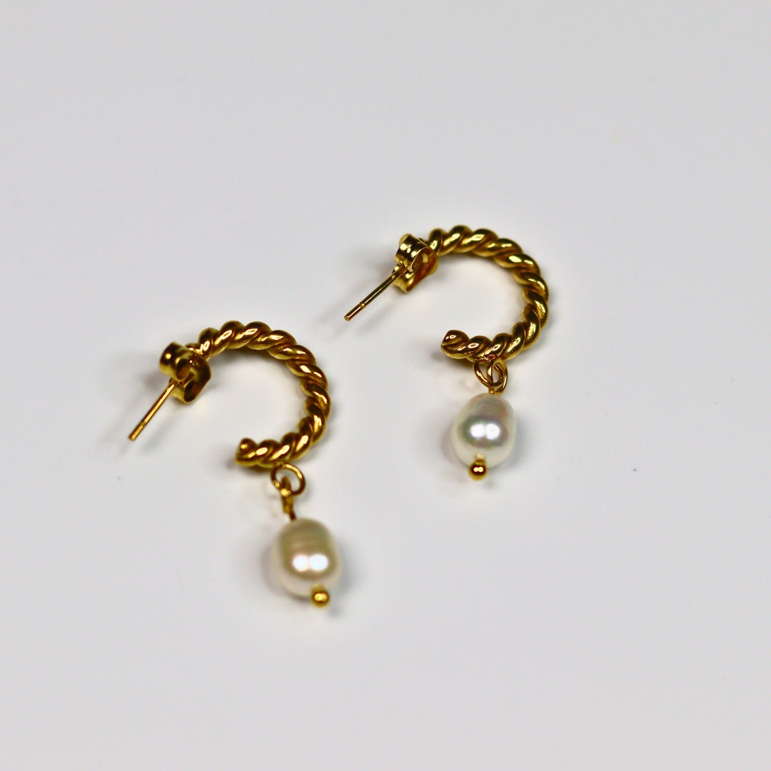 Minimal Pearl Drop Earrings - Adorn-iq