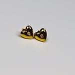 Minimal Stone Heart Earrings - Adorn-iq