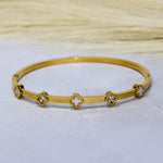 Minimal White Cover Bangle Bracelet - Adorn-iq