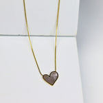 Modern Heart Necklace white