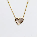 Modern Heart Necklace white