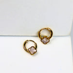 Mother pearl Clover Huggies - Adorn-iq