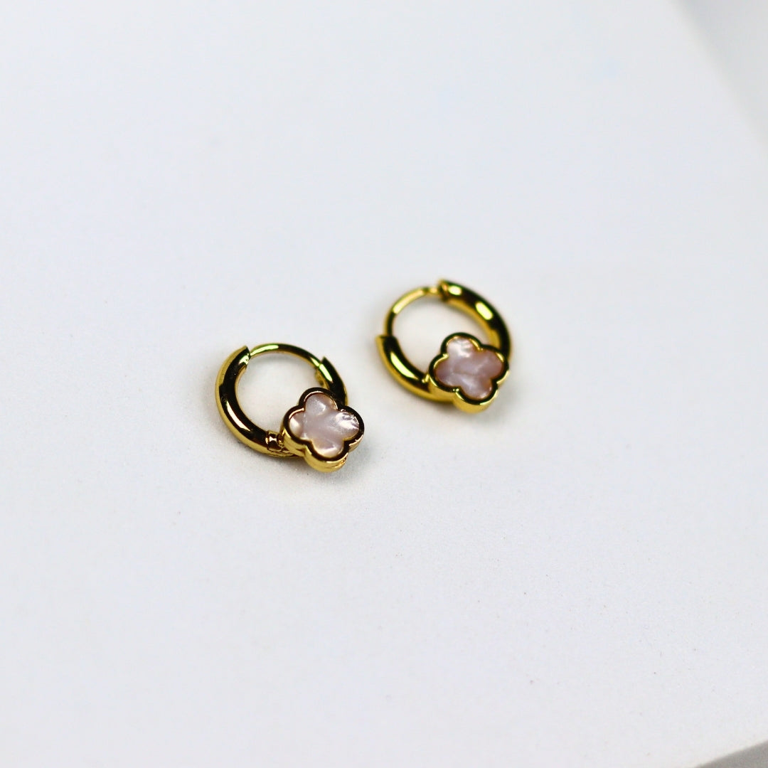Mother pearl Clover Huggies - Adorn-iq
