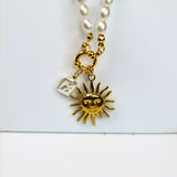 Pearly Sunshine Charm Necklace - Adorn-iq