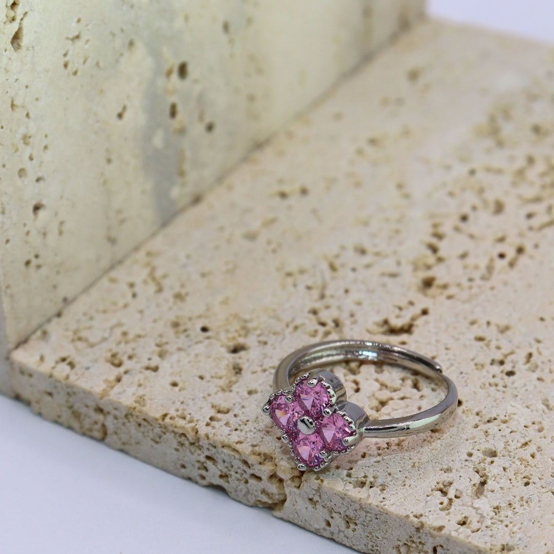 Pink Flower Ring - Adorn-iq