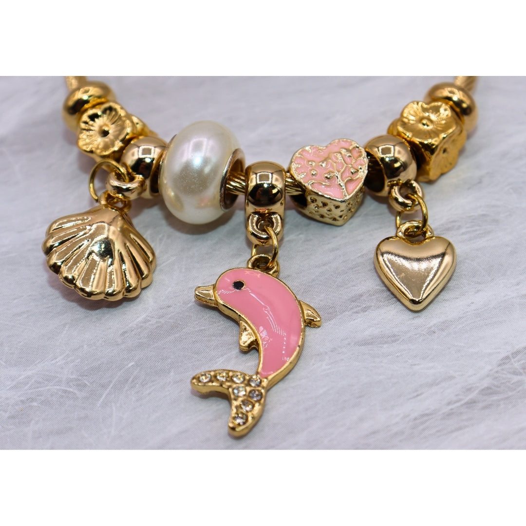 Pink Sea Charm Bracelet - Adorn-iq