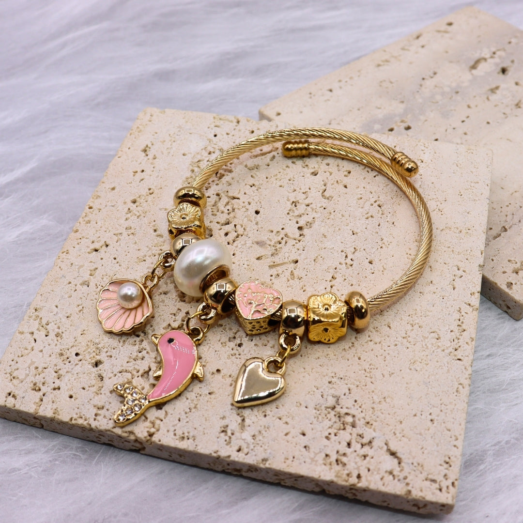 Pink Sea Charm Bracelet - Adorn-iq