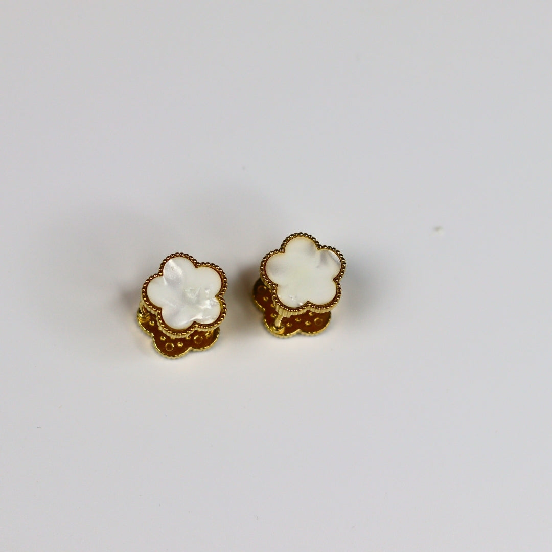 Reversible Gold Clover Earrings - Adorn-iq