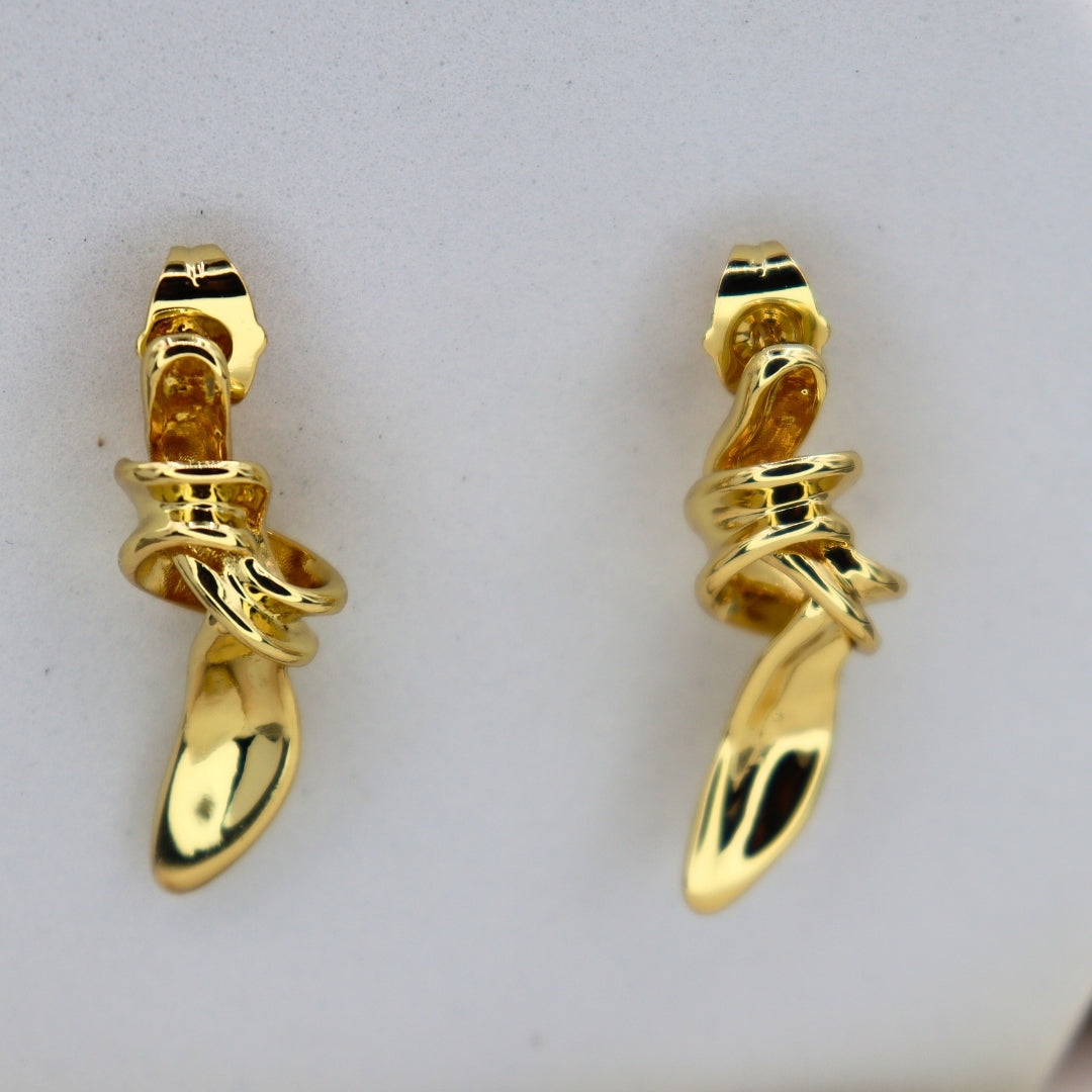 Ribbon Knot Earrings - Adorn-iq