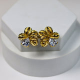 Solitaire Petal Earrings - Adorn-iq