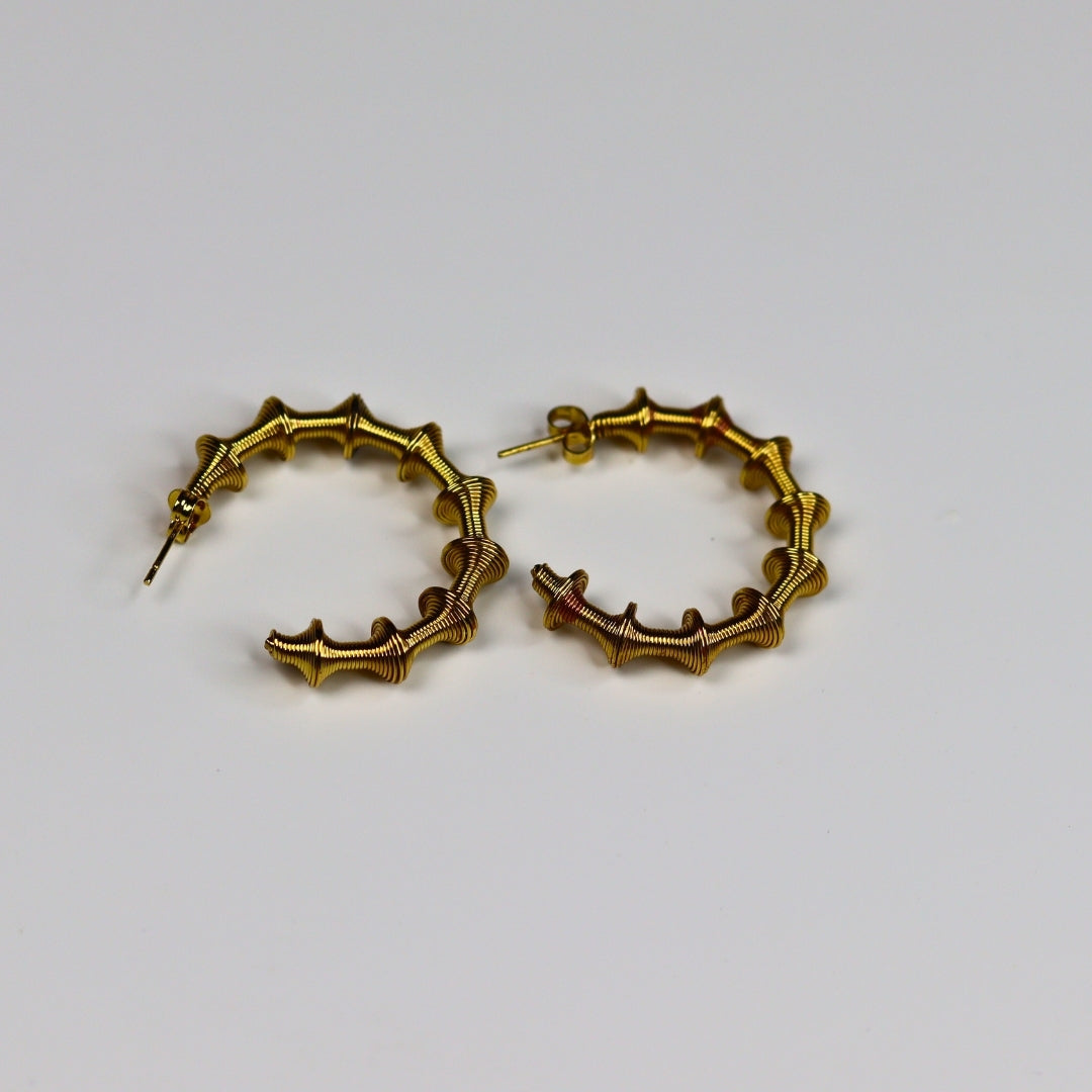 Spiral Half Hoops - Adorn-iq