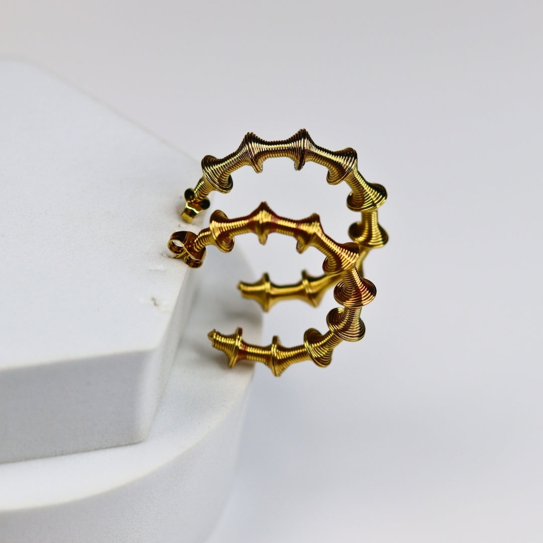 Spiral Half Hoops - Adorn-iq