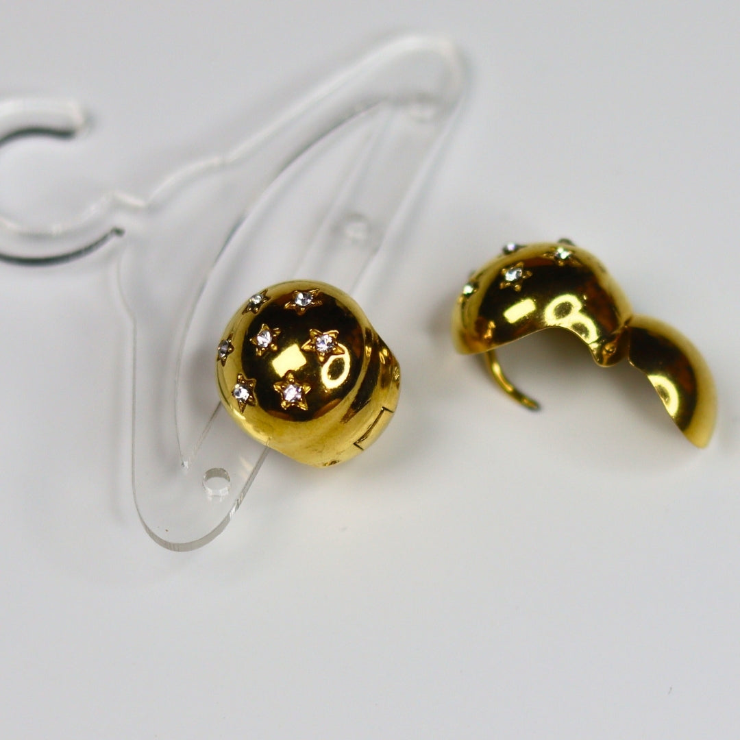 Star Glazed Ball Earrings - Adorn-iq