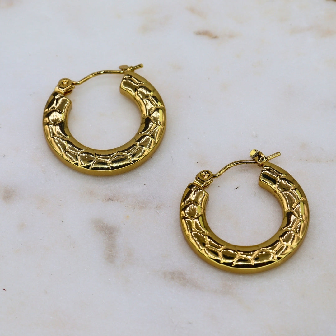 Textured Hoops - Adorn-iq