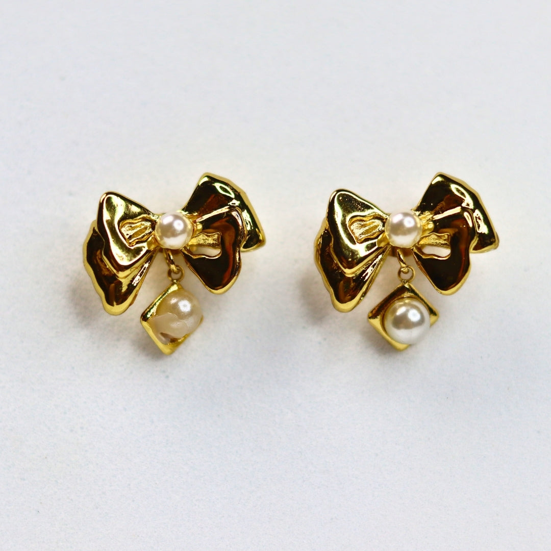 Timeless Pearl Knot Earrings - Adorn-iq