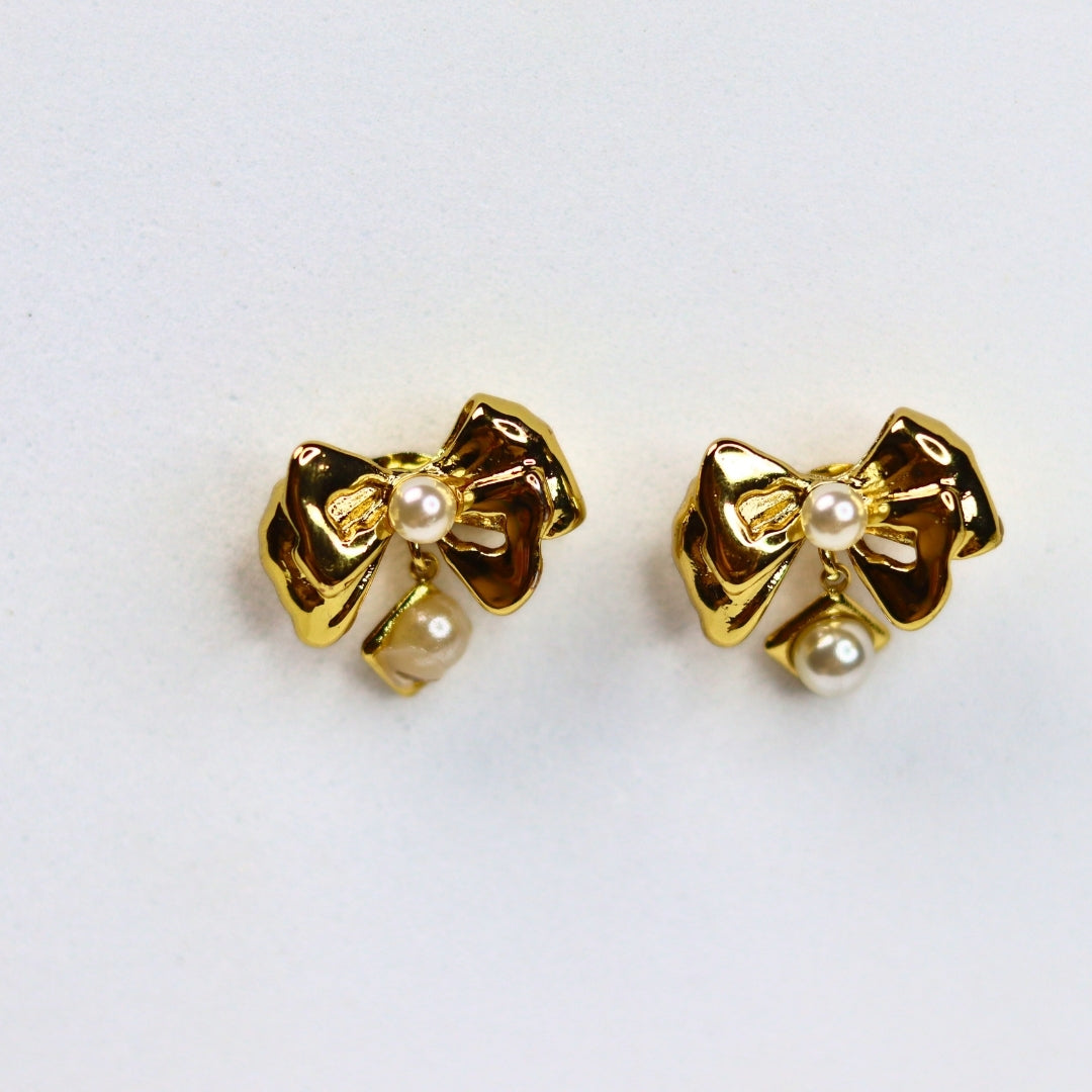Timeless Pearl Knot Earrings - Adorn-iq