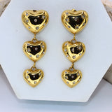 Trio Heart Earrings - Adorn-iq