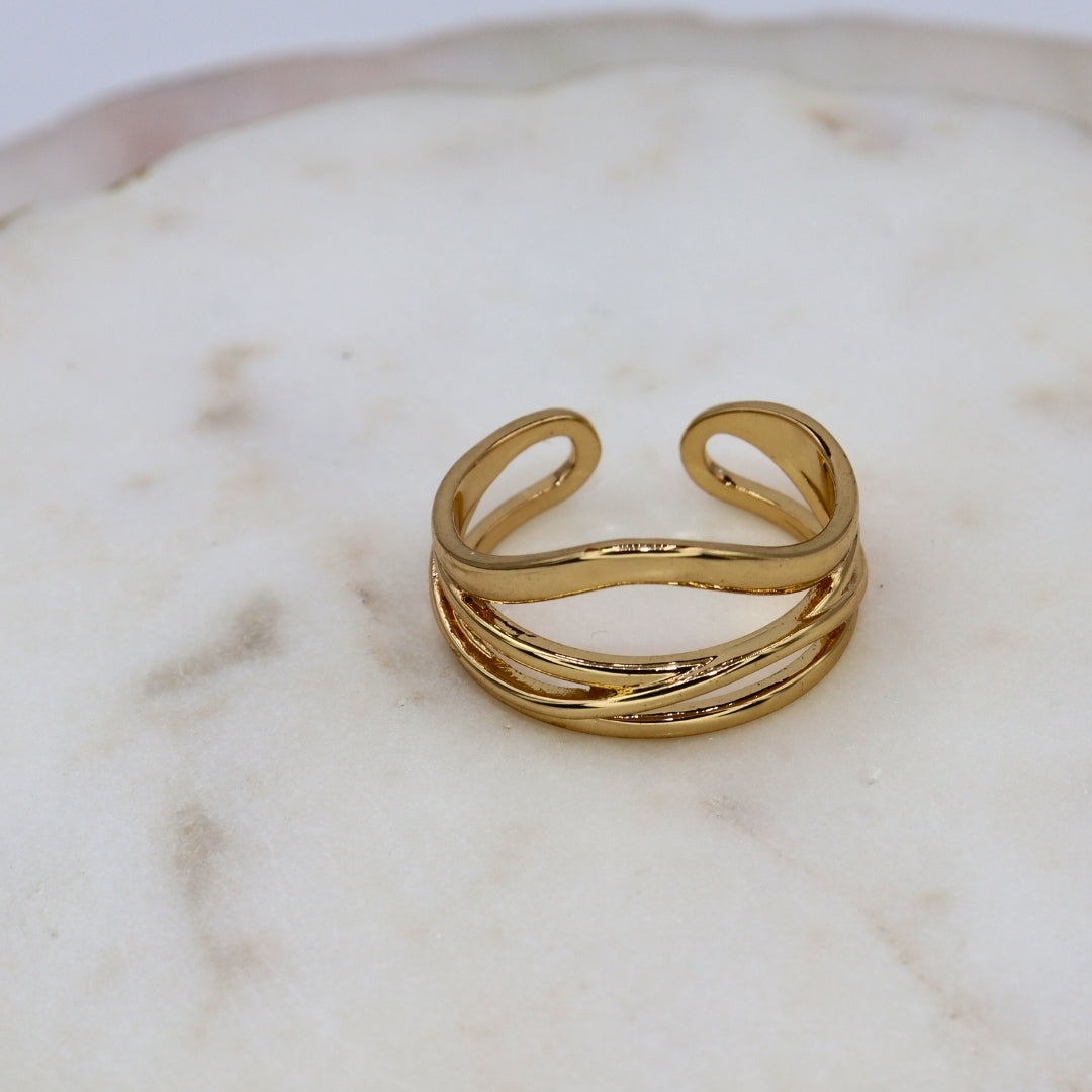 Tripple Curvy Ring - Adorn-iq