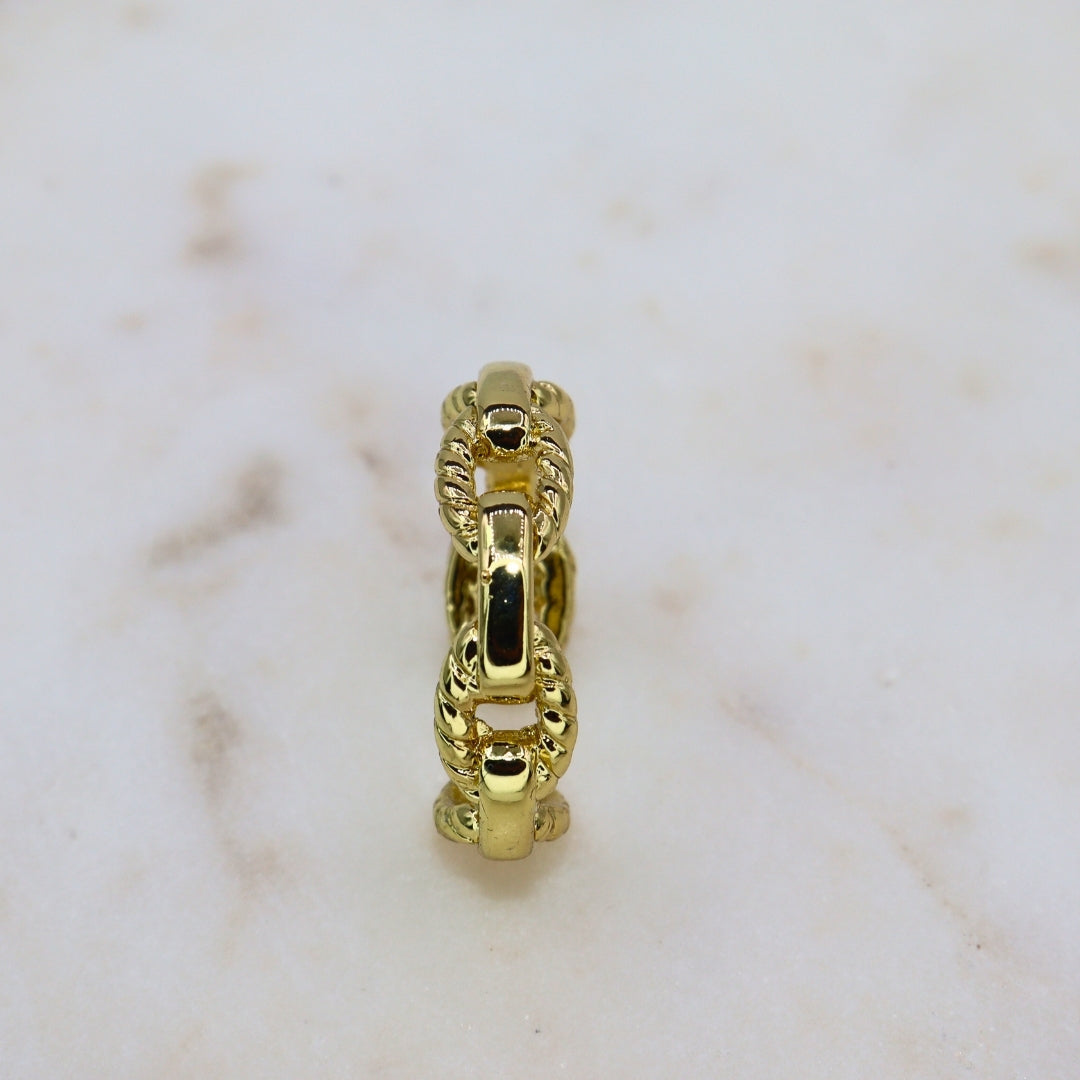 Twisted Link Ring - Adorn-iq