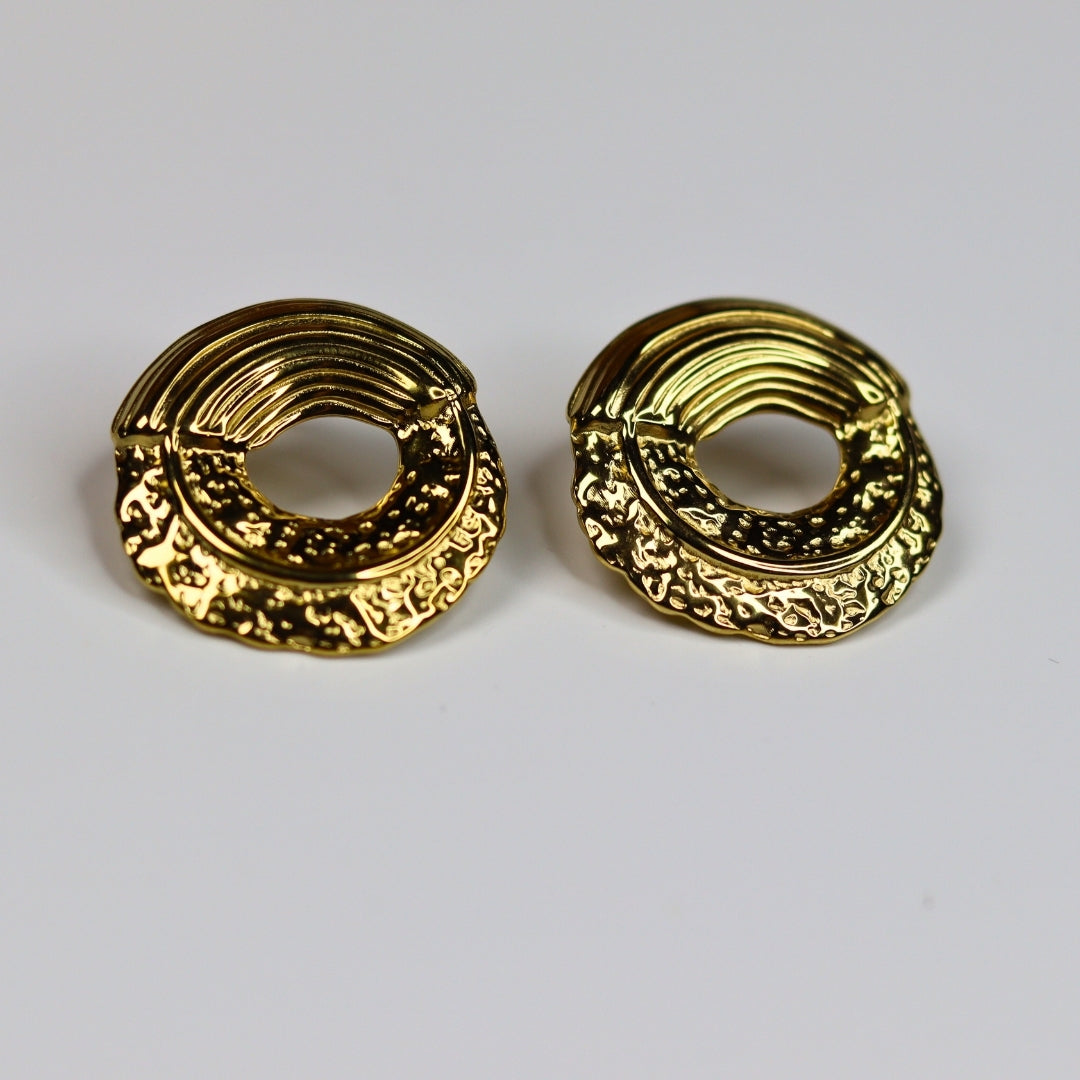 Vintage Hammered Earrings - Adorn-iq