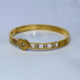 Vintage Heart Pattern Bangle Bracelet - Adorn-iq