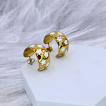 White Star Half Hoops - Adorn-iq